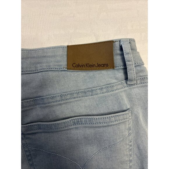 Calvin Klein Ankle Skinny Jeans Women's Size 31 Mid Rise Blue Light Wash Stretch - Picture 8 of 8